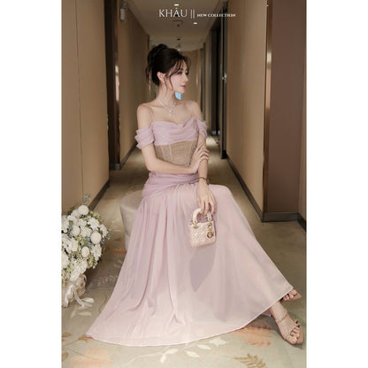 Pink Stone Party Dress