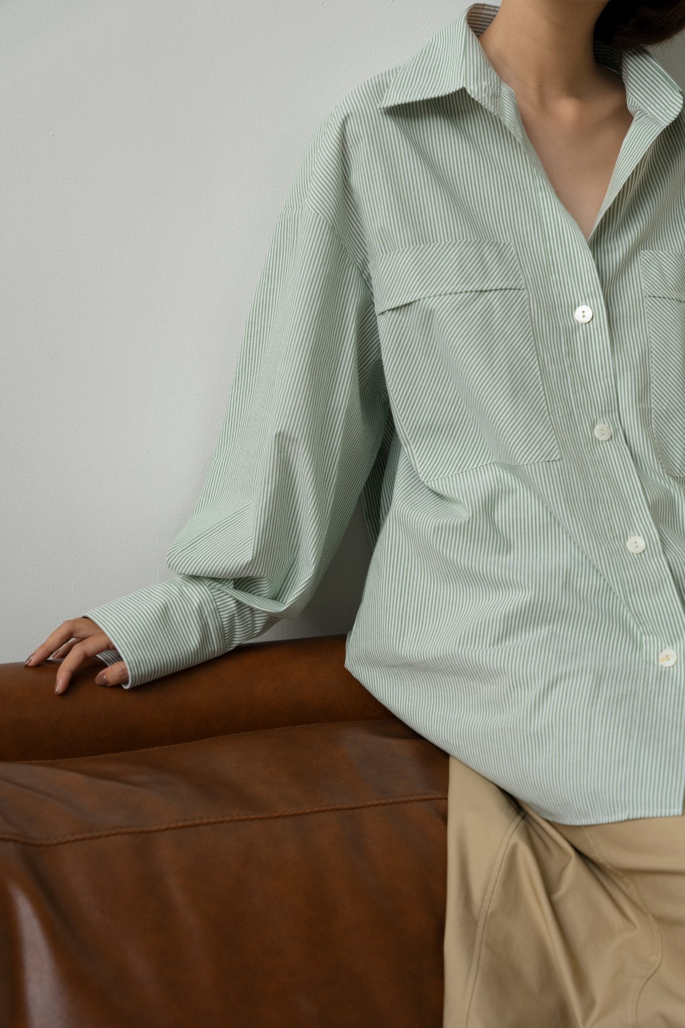 Green Striped Shirt