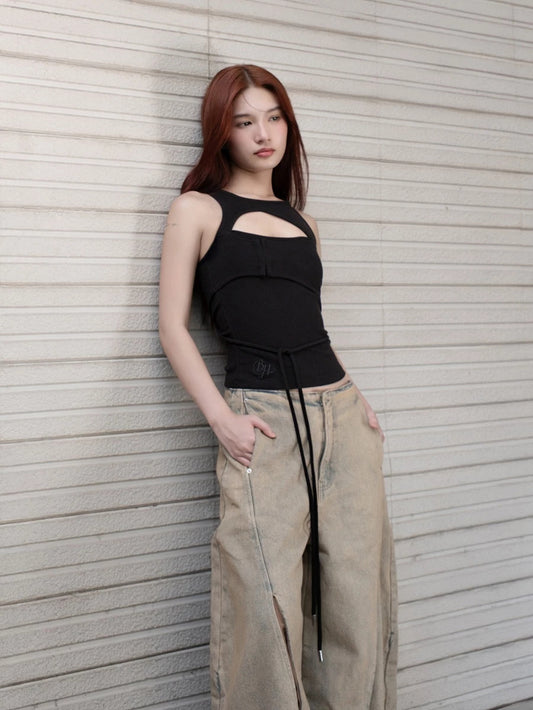 Conrad Sleeveles Top - Black