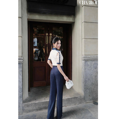 Lace Denim Power Set