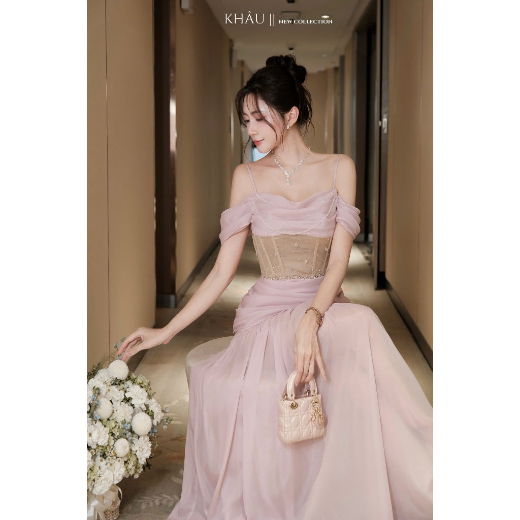 Pink Stone Party Dress