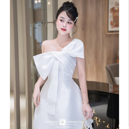 Shilla White Bow Dress