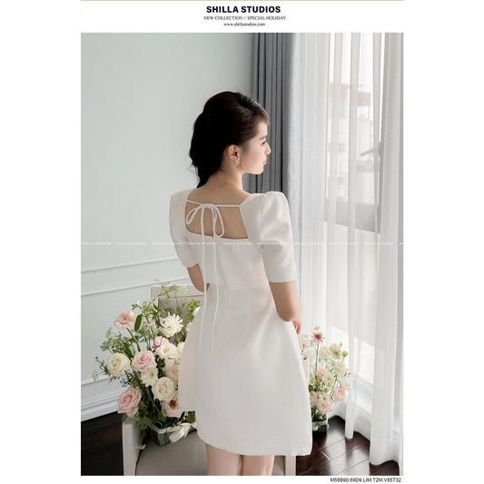Shilla White Embellished Dress
