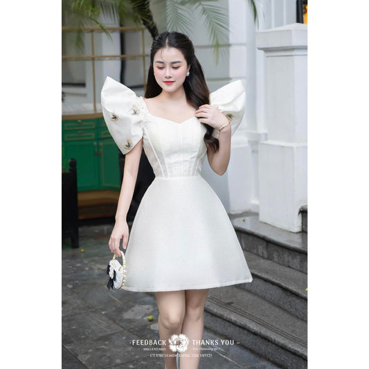 Shilla Cream Pattern Dress