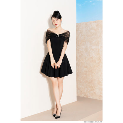 Shilla Black Mesh Dress