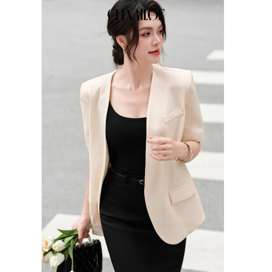 Charlot Floral Embossed Blazer