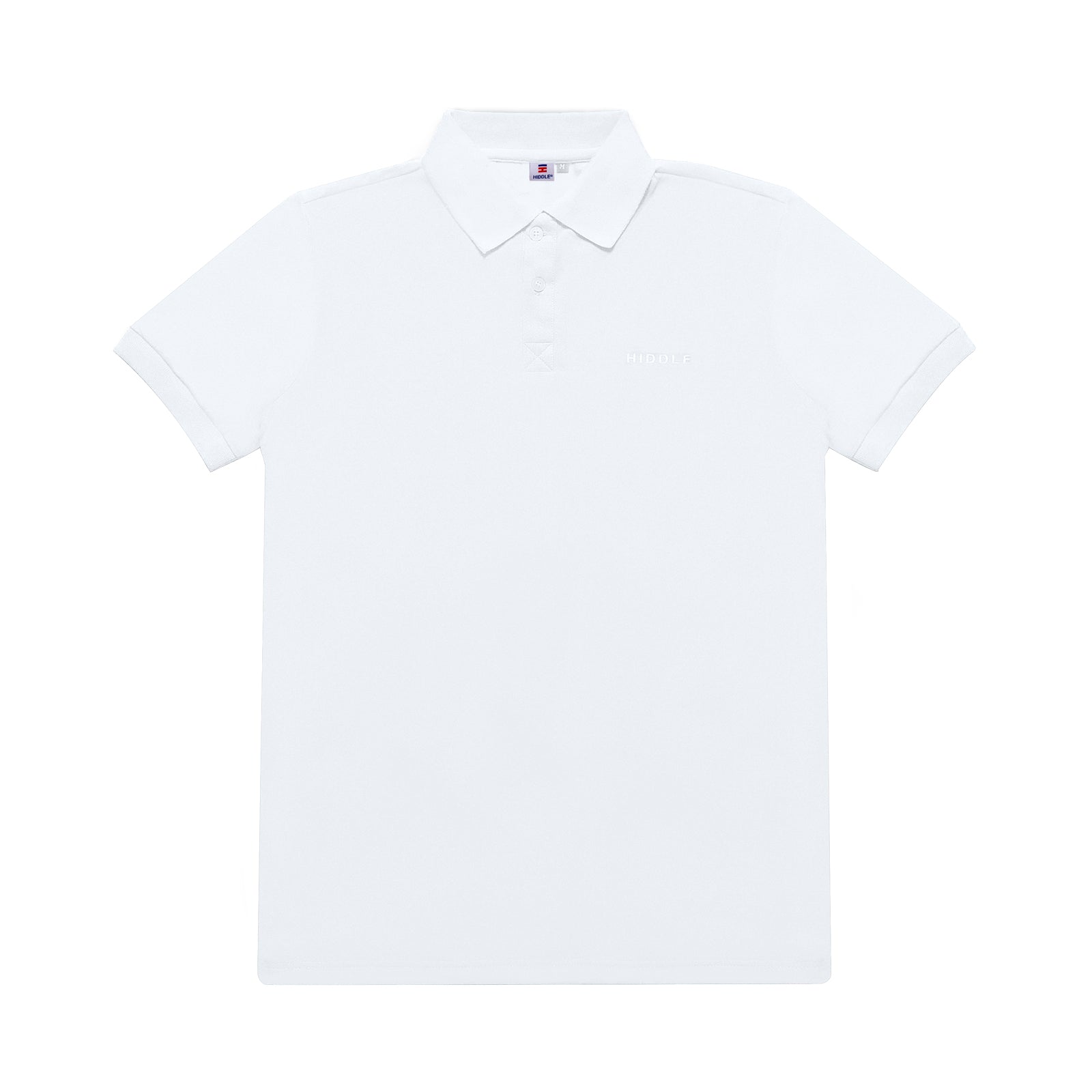 White polo shirt on a white background