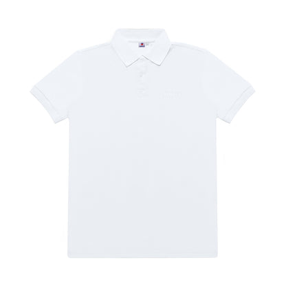 White polo shirt on a white background