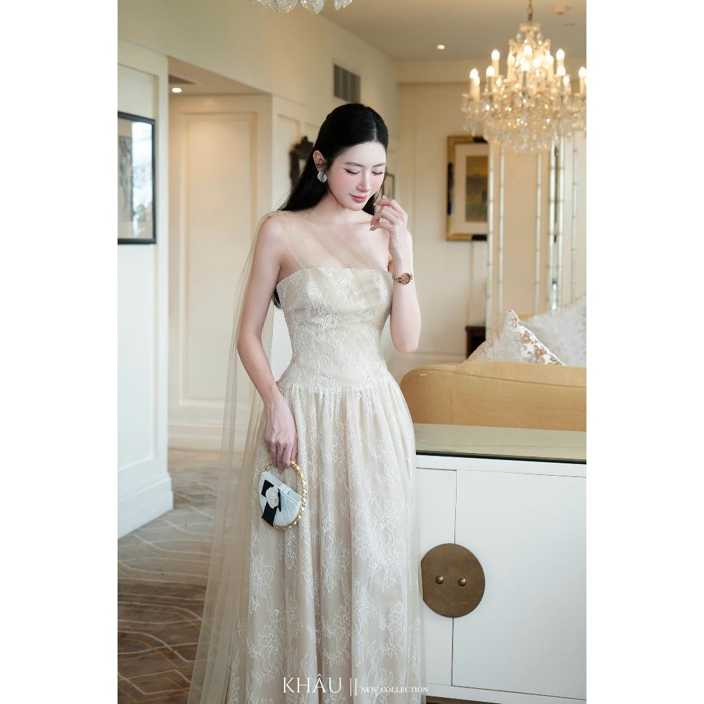 Nude Lace Gown