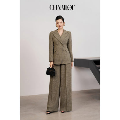 Layered Blazer Skirt Set