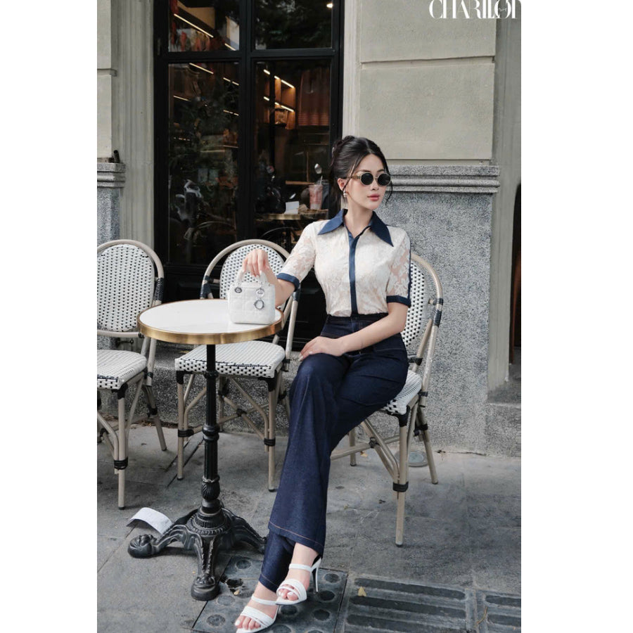 Lace Denim Power Set