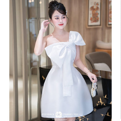 Shilla White Bow Dress
