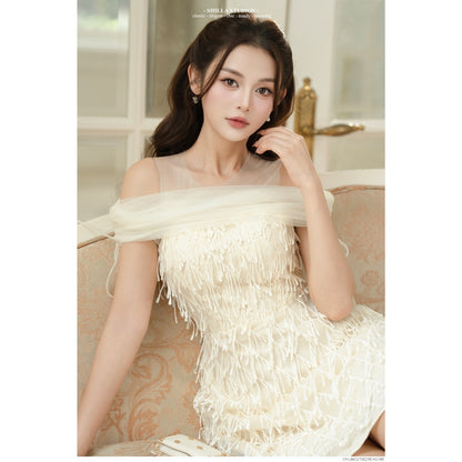 Ivy Off-Shoulder Fringe Dress