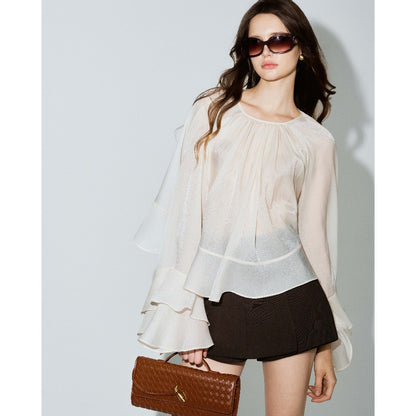 Darius Silky Ruffle Top