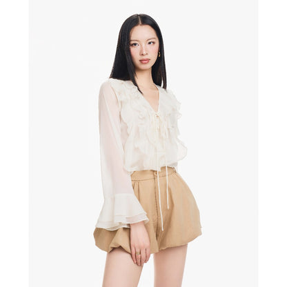 Charlene Ruffled Flare Blouse