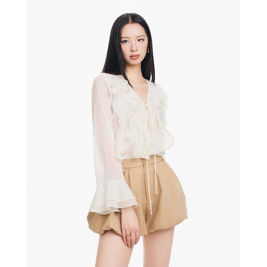 Charlene Ruffled Flare Blouse