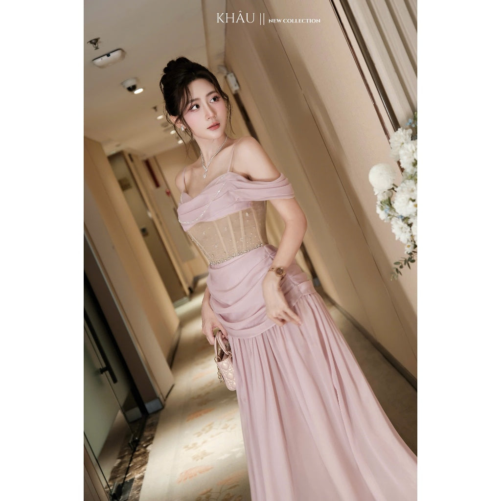 Pink Stone Party Dress