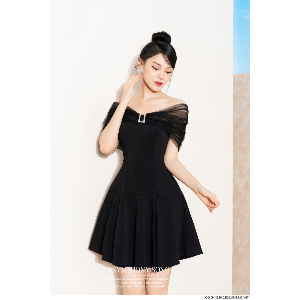 Shilla Black Mesh Dress