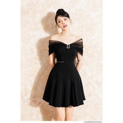 Shilla Black Mesh Dress