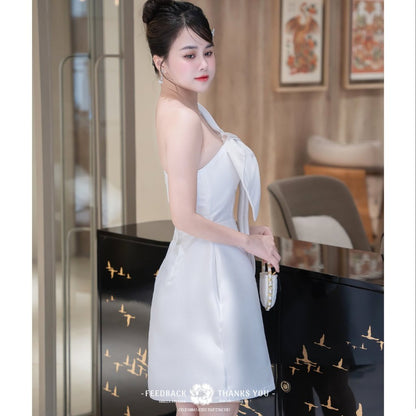 Shilla White Bow Dress