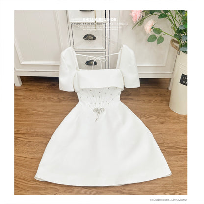 Shilla White Embellished Dress