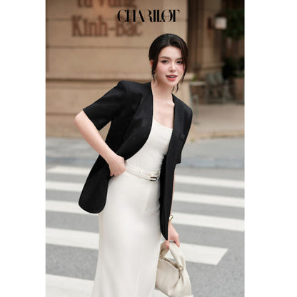 Charlot Floral Embossed Blazer