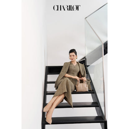 Layered Blazer Skirt Set