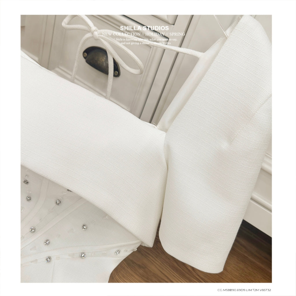 Shilla White Embellished Dress