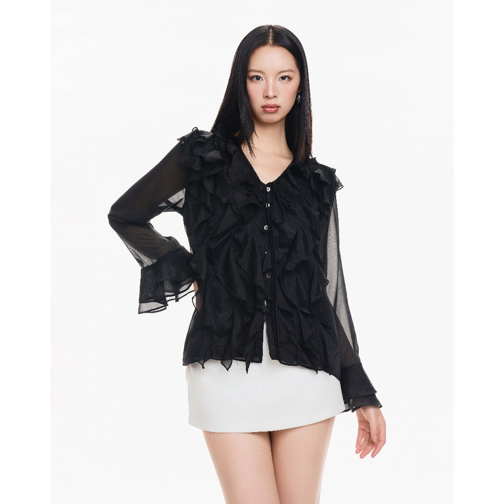 Charlene Ruffled Flare Blouse