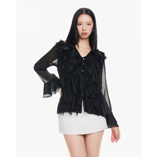 Charlene Ruffled Flare Blouse