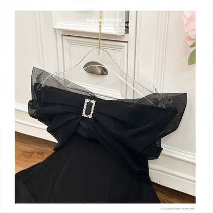 Shilla Black Mesh Dress