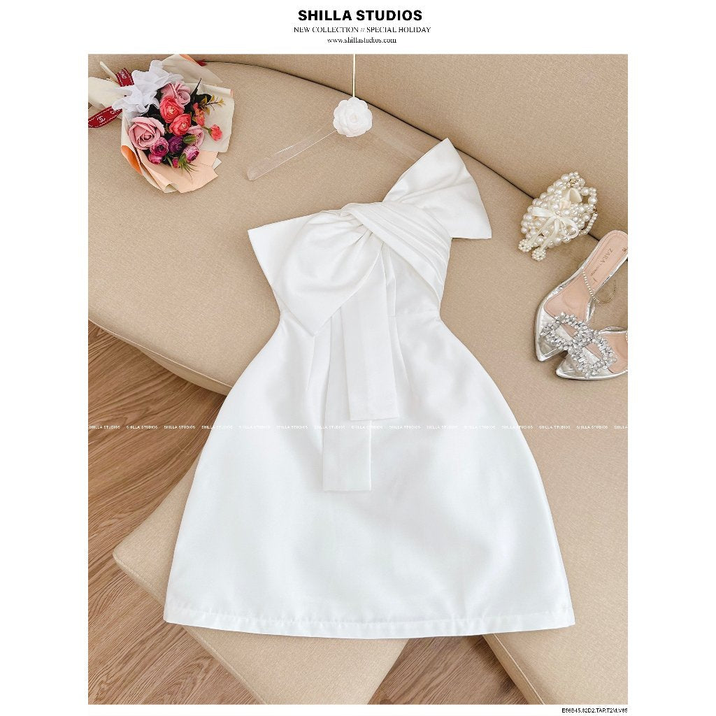 Shilla White Bow Dress