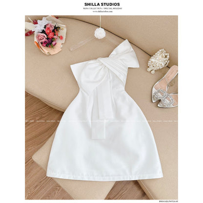 Shilla White Bow Dress