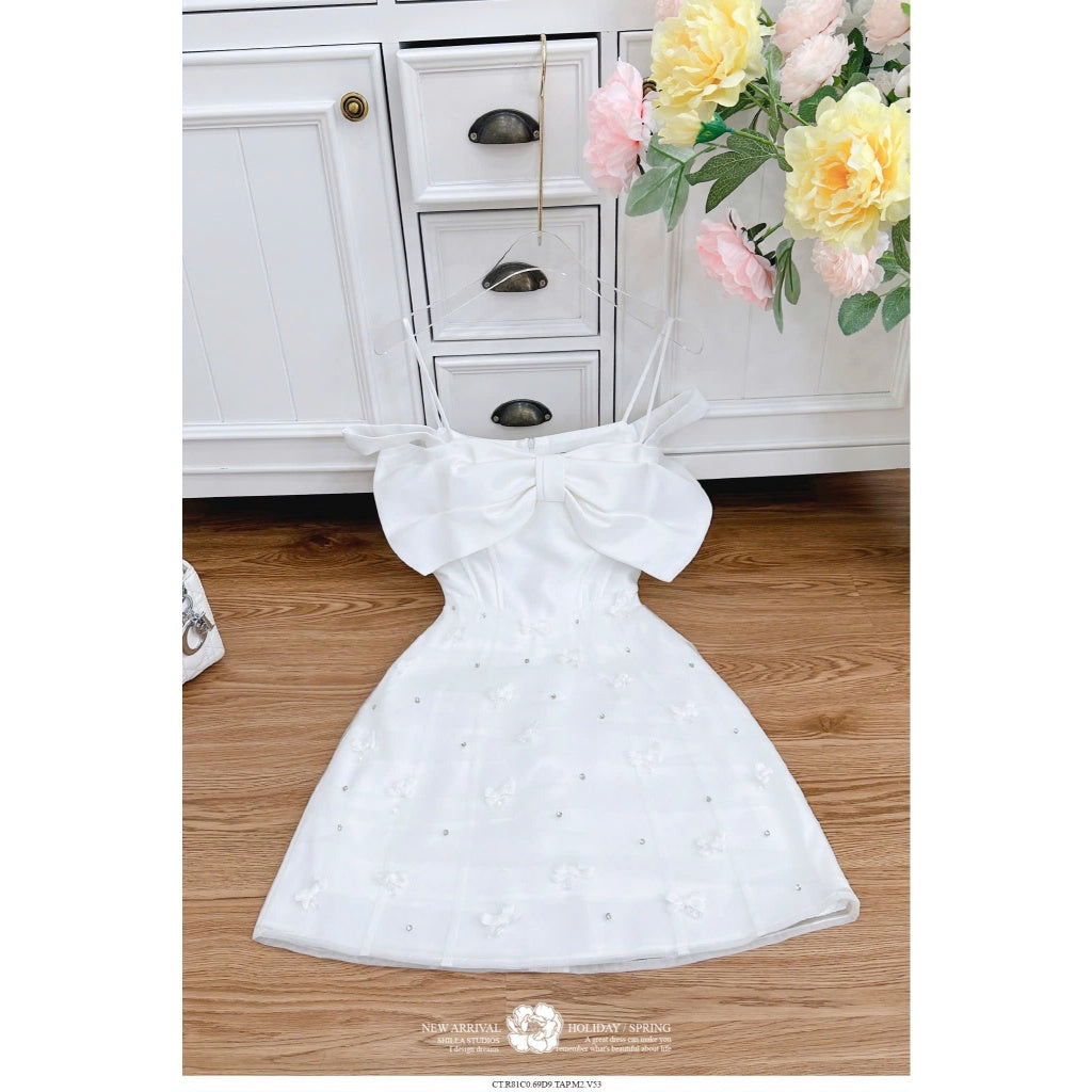 Shilla White Crystal Dress