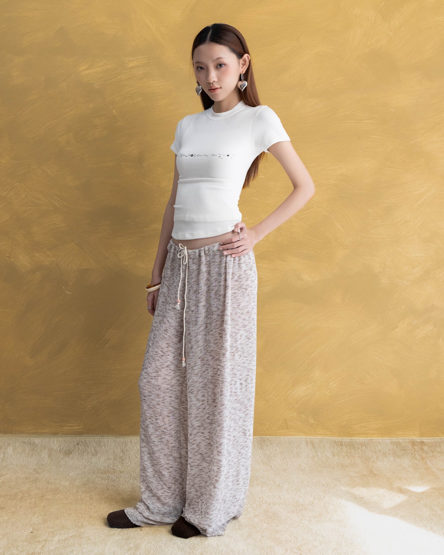 Comfy wide-leg drawstring pants – Korean-style fashion