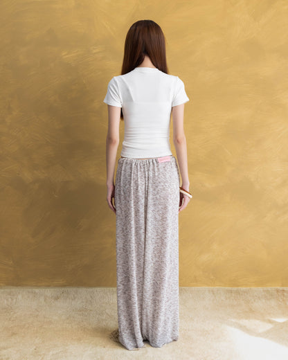 Relaxed fit women’s knit pants with mesh lining