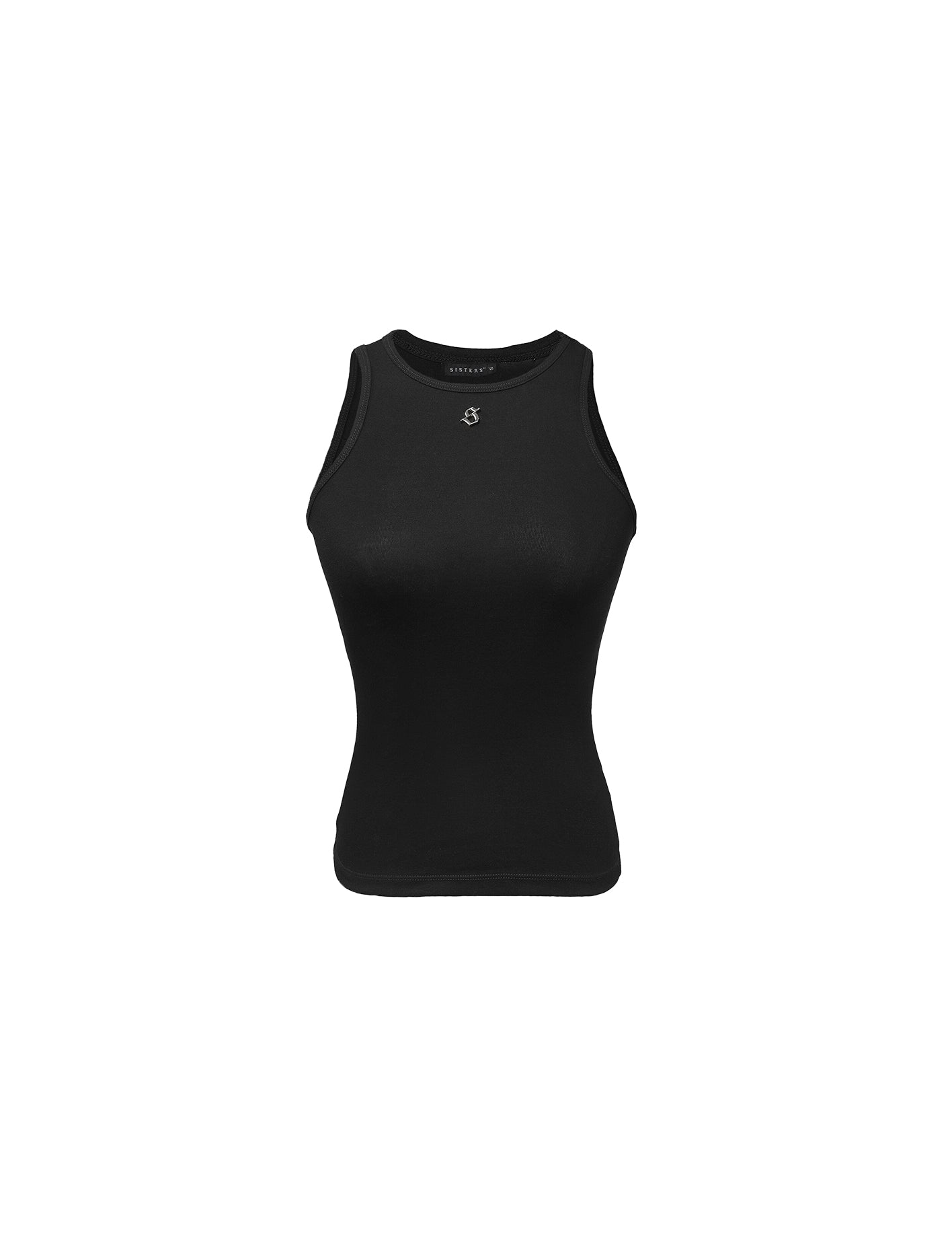 Black tank top on a white background