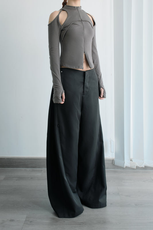 Bunnyhillconcept - Grey Caspian Long Sleeve Top