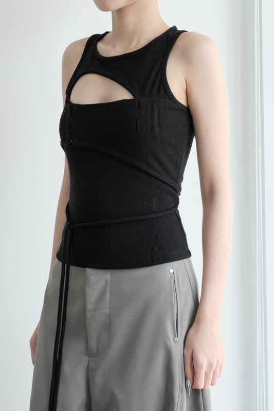 Conrad Sleeveless Top in Black by Bunnyhill Concept