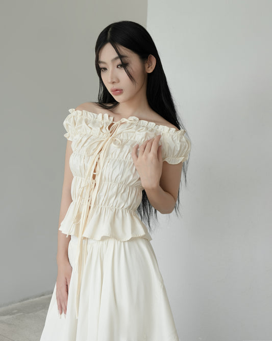 Sleeveless ivory tank top – Bunnyhill Concept
