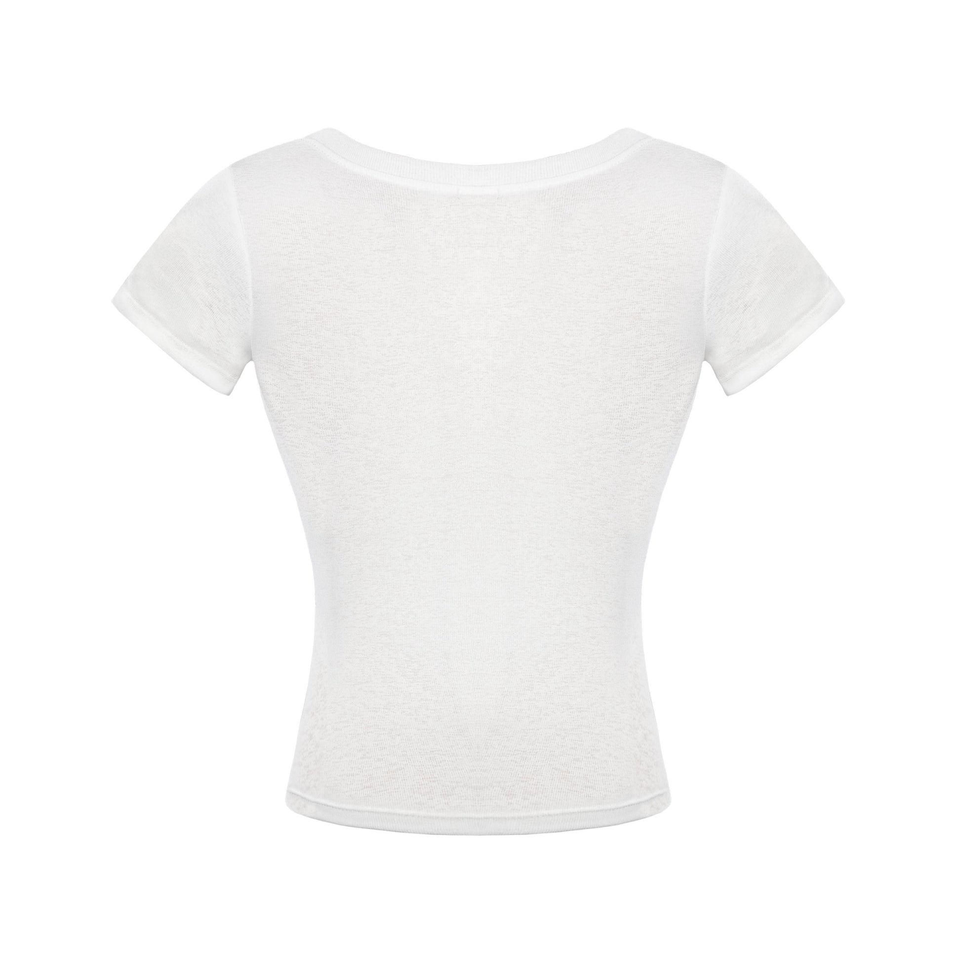 White t-shirt on a white background
