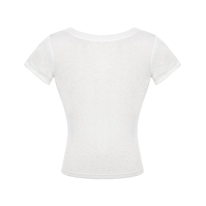 White t-shirt on a white background