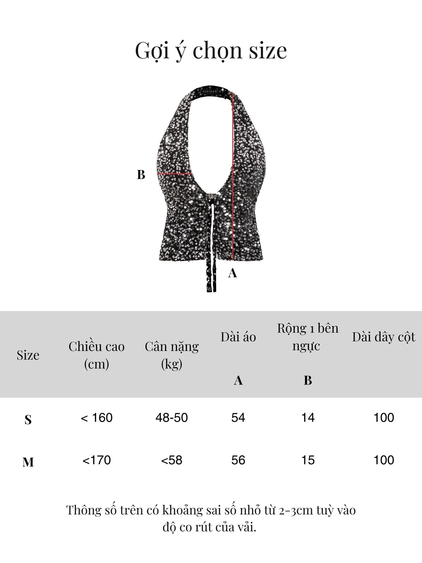 SISTERS - Glynnis Sequin Halter Top