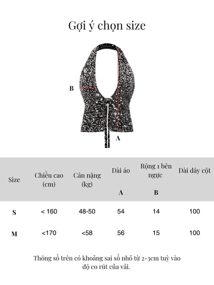 SISTERS - Glynnis Sequin Halter Top