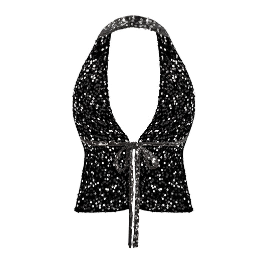 SISTERS - Glynnis Sequin Halter Top