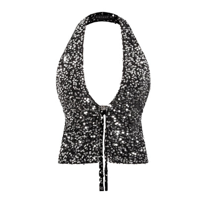 SISTERS - Glynnis Sequin Halter Top