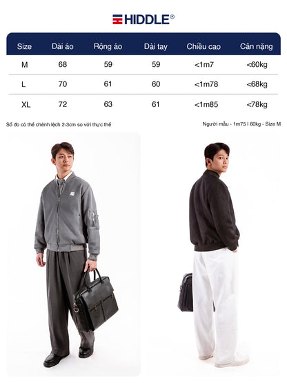 Size chart for Hiddle clothing with two models wearing the outfit.
