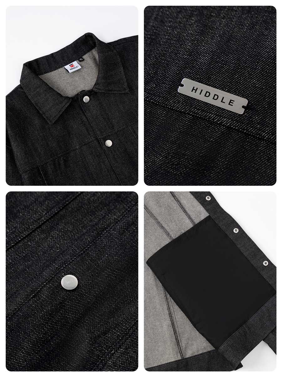 HIDDLE Men’s Classic Premium Denim Jacket