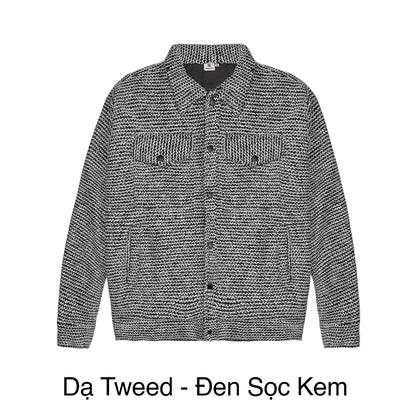 Black and white patterned shirt on a white background