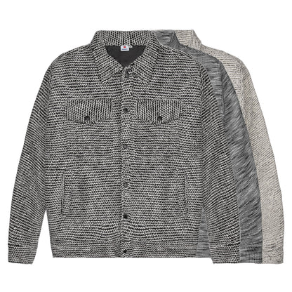 Gray textured jacket on a white background